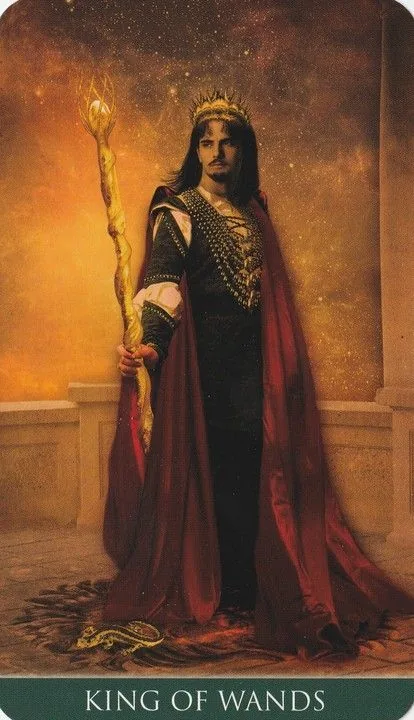King of Wands card from the Thelema Tarot deck