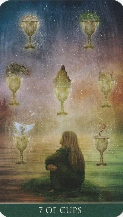 7 of Cups card from the Thelema Tarot deck