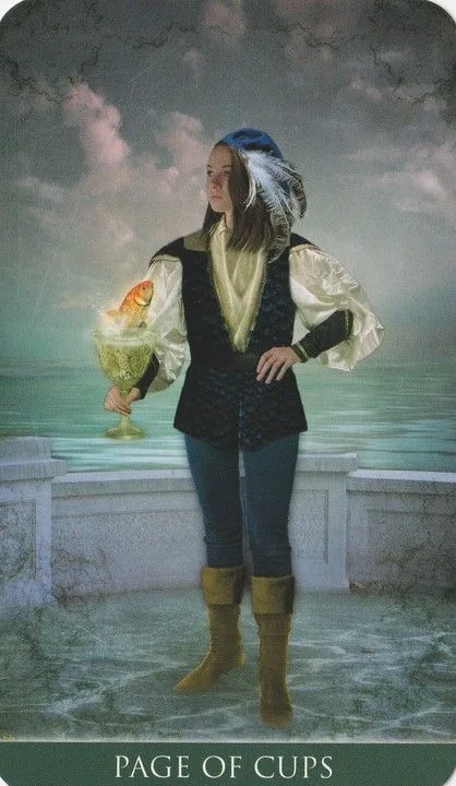 Page of Cups card from the Thelema Tarot deck