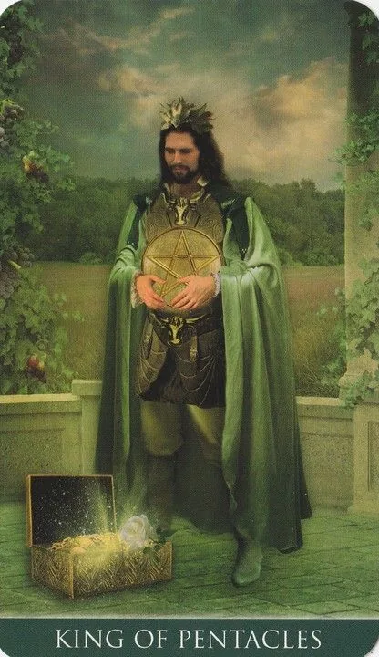 King of Pentacles card from the Thelema Tarot deck