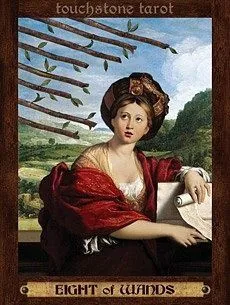 8 of Wands card from the Touchstone Tarot deck