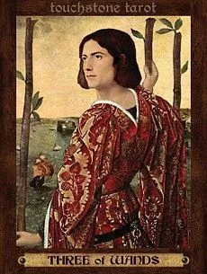 3 of Wands card from the Touchstone Tarot deck