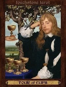 4 of Cups card from the Touchstone Tarot deck