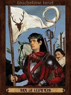 6 of Wands card from the Touchstone Tarot deck