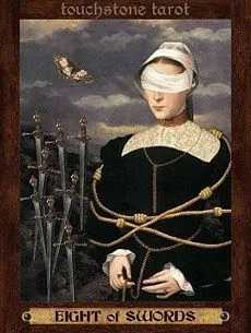 8 of Swords card from the Touchstone Tarot deck