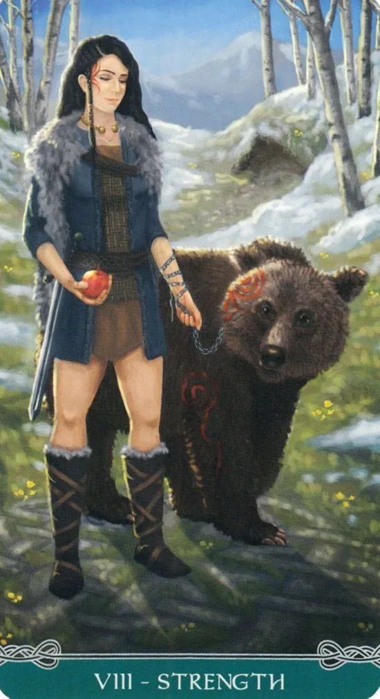 Strength from the Universal Celtic Tarot deck