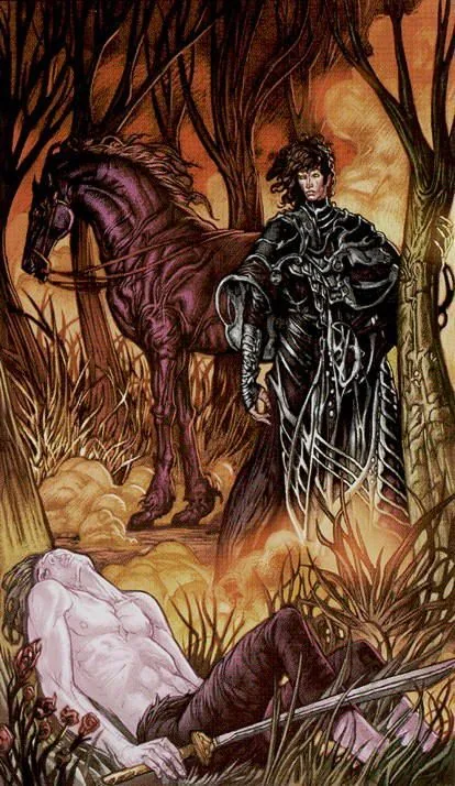 Death card from the Universal Fantasy Tarot deck