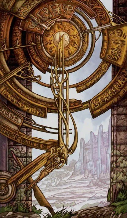 Wheel of Fortune card from the Universal Fantasy Tarot deck
