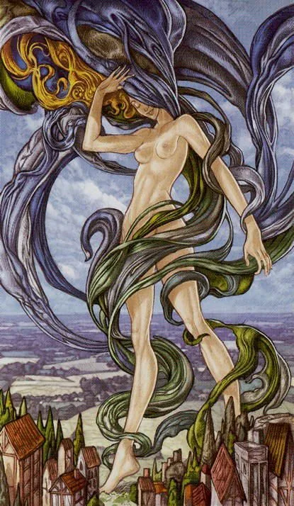 The World card from the Universal Fantasy Tarot deck