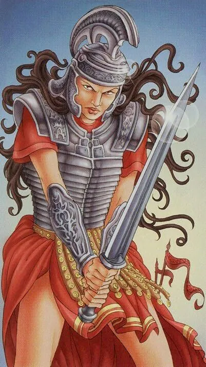 Universal Goddess Tarot card 11 card from the Universal Goddess Tarot deck