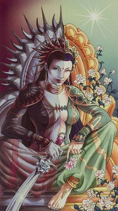 The Devil - Universal Goddess Tarot card The Devil card from the Universal Goddess Tarot deck