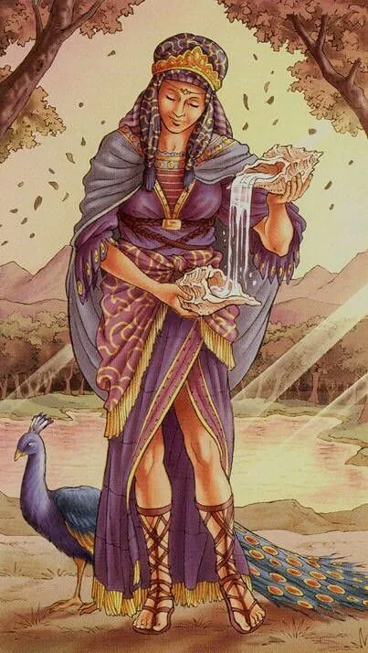 Page of Swords card from the Universal Goddess Tarot deck