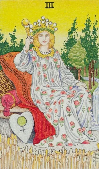 The Empress card from the Universal Waite Tarot deck