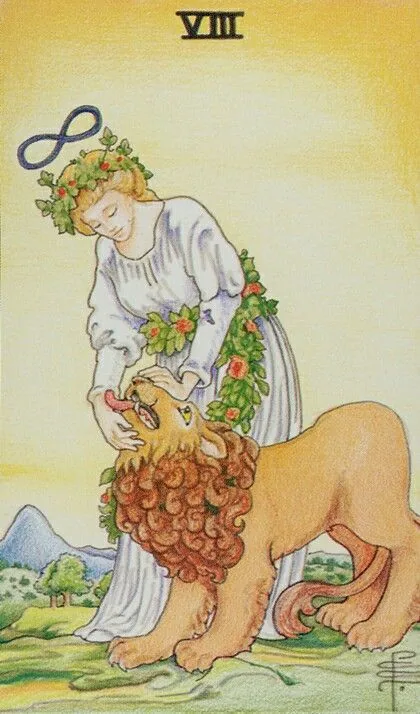 Strength card from the Universal Waite Tarot deck