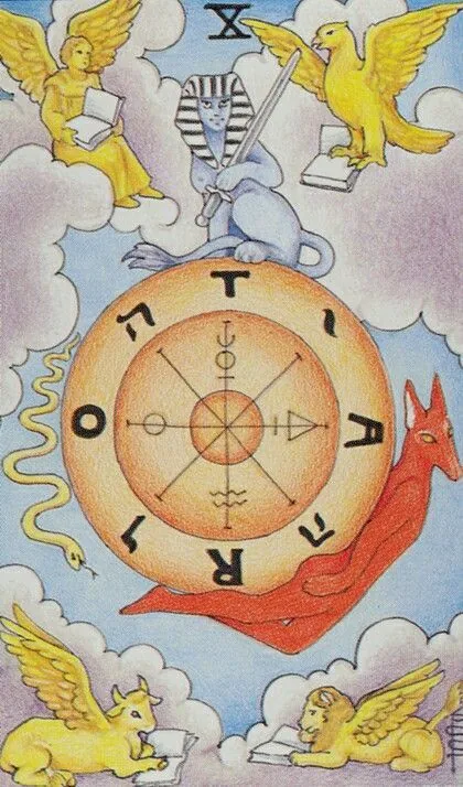 Wheel of Fortune card from the Universal Waite Tarot deck