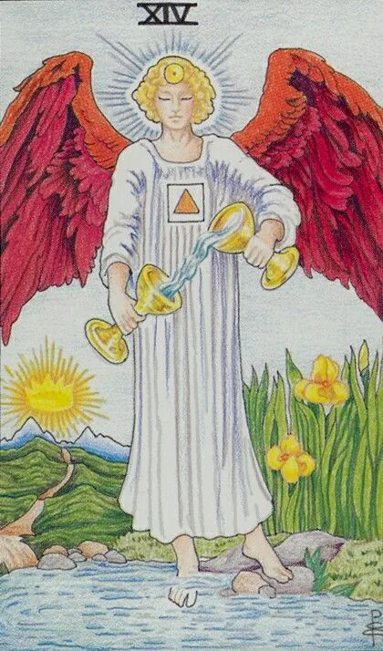 Temperance card from the Universal Waite Tarot deck