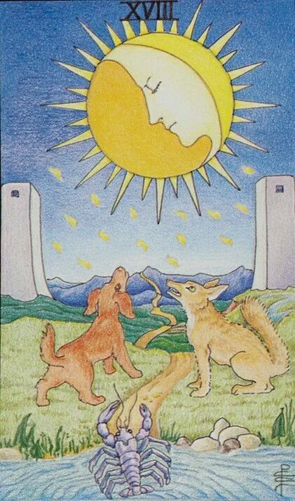 The Sun card from the Universal Waite Tarot deck