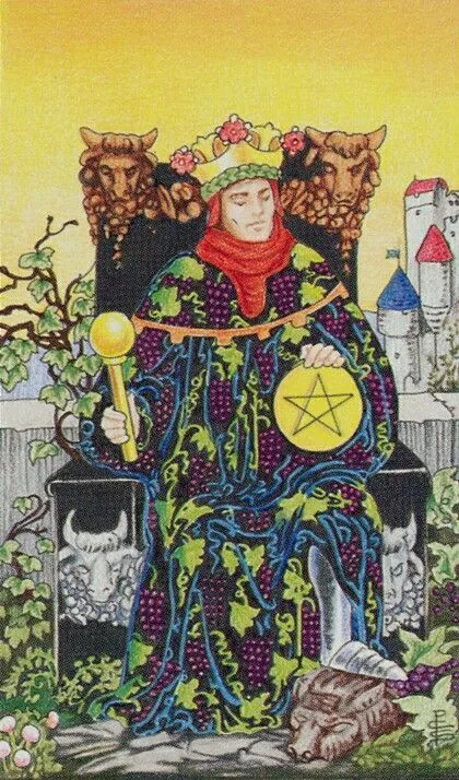 King of Pentacles card from the Universal Waite Tarot deck