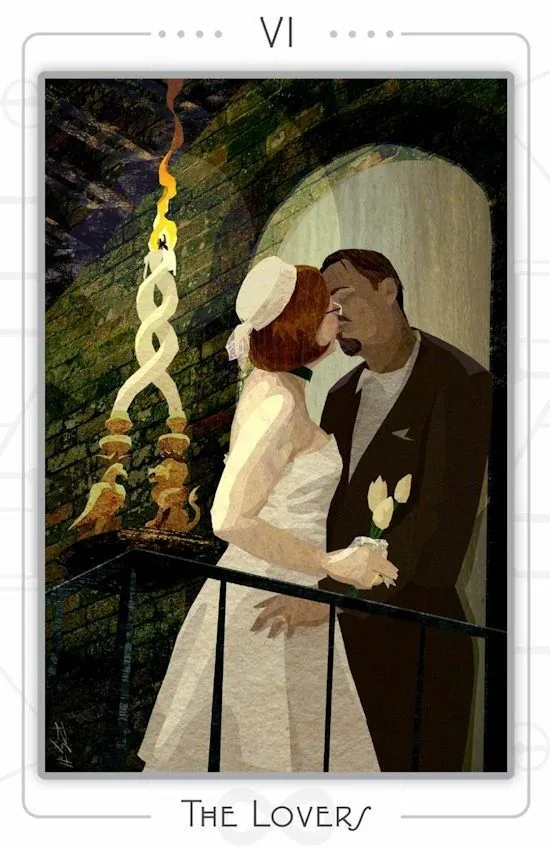 The Lovers card from The Urban Tarot deck