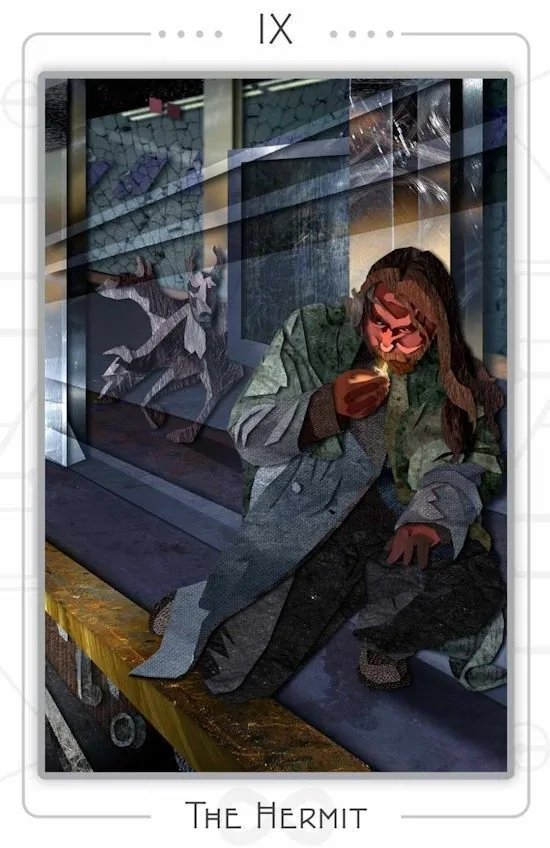 The Hermit card from The Urban Tarot deck