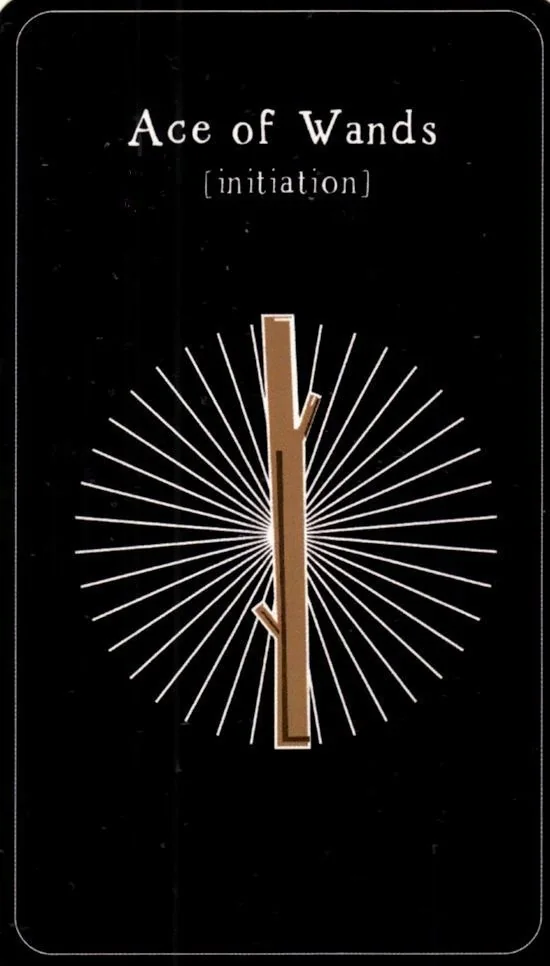 Ace of Wands card from the The Vibrant Soul Tarot deck