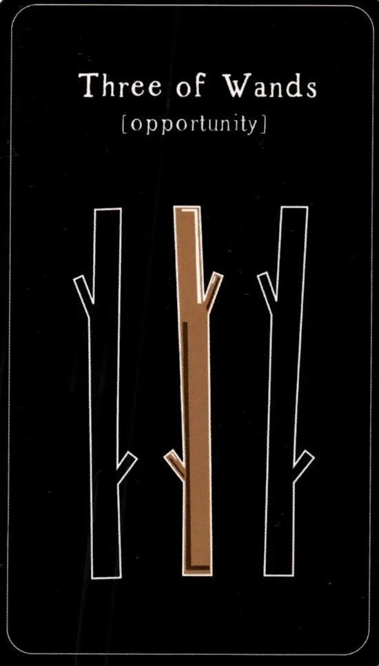 3 of Wands card from the The Vibrant Soul Tarot deck