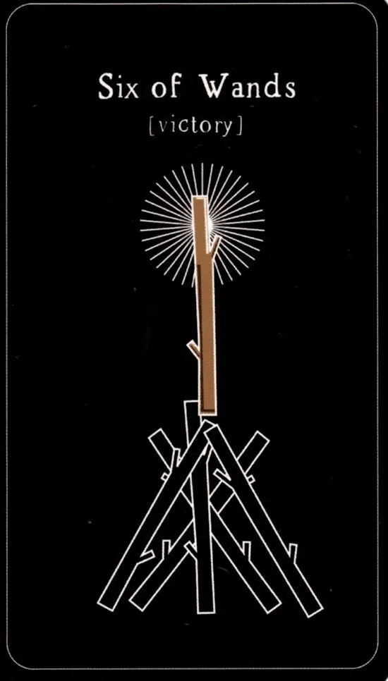 6 of Wands card from the The Vibrant Soul Tarot deck