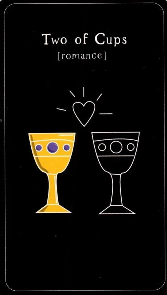 2 of Cups card from the The Vibrant Soul Tarot deck