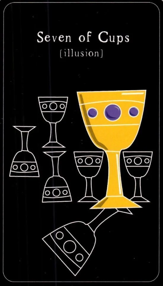 7 of Cups card from the The Vibrant Soul Tarot deck