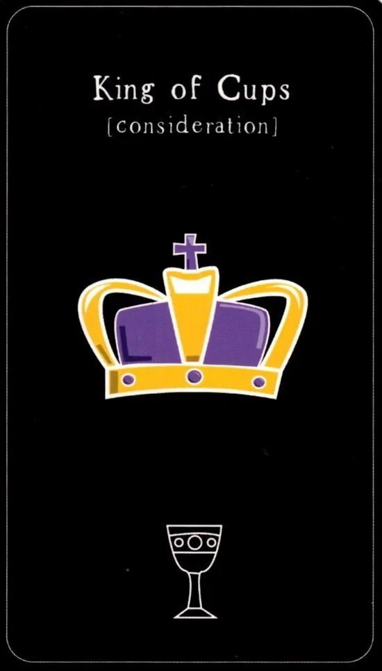 King of Cups card from the The Vibrant Soul Tarot deck