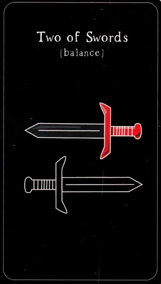 2 of Swords card from the The Vibrant Soul Tarot deck