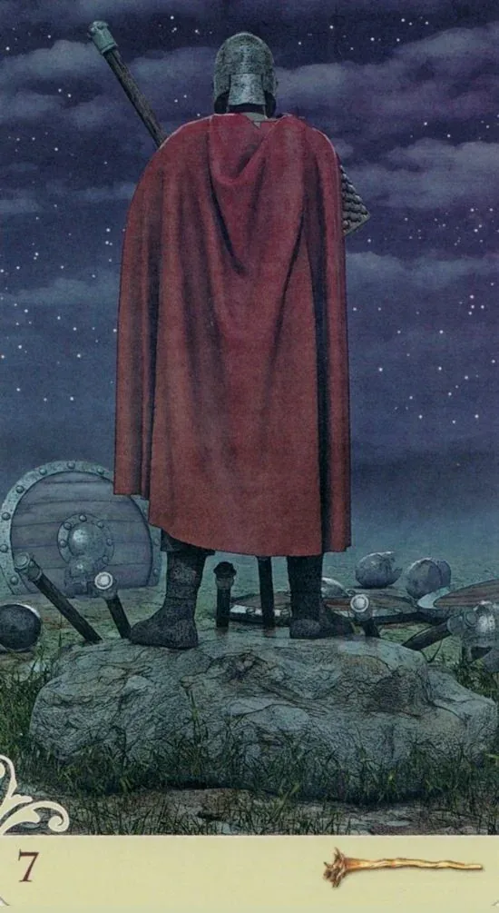 7 of Wands card from the Vice Versa Tarot deck