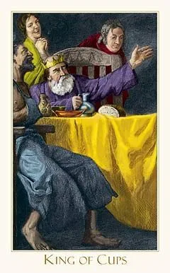 King of Cups card from the Victorian Romantic Tarot deck