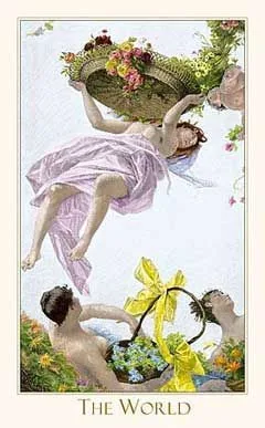 World card from the Victorian Romantic Tarot deck