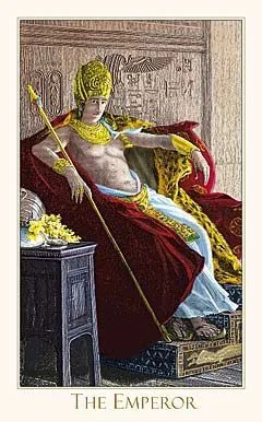 Emperor card from the Victorian Romantic Tarot deck