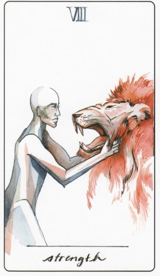 Strength card from the The Vindur Tarot deck