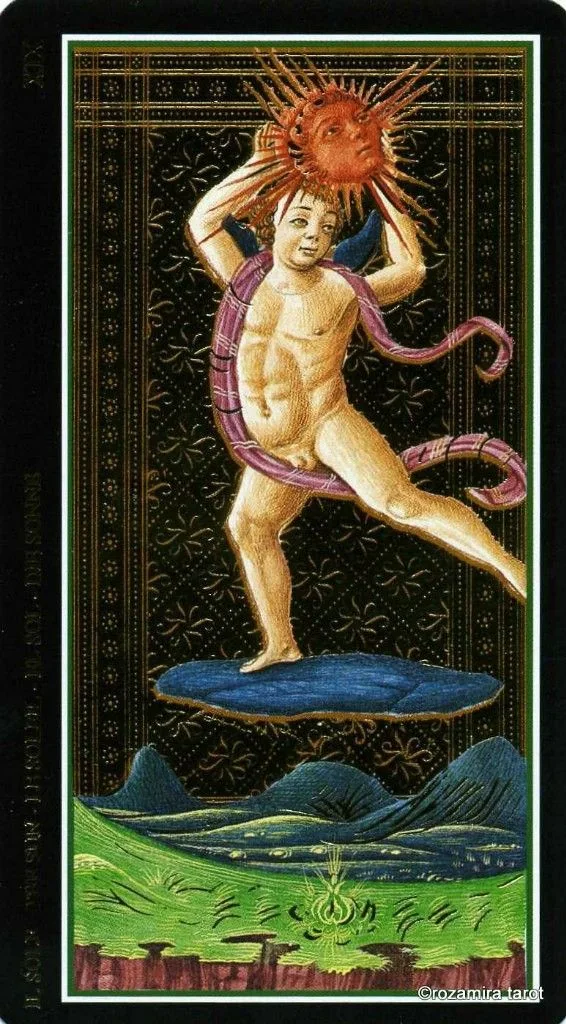 The Devil - Visconti Tarot card The Devil card from the Visconti Tarot deck