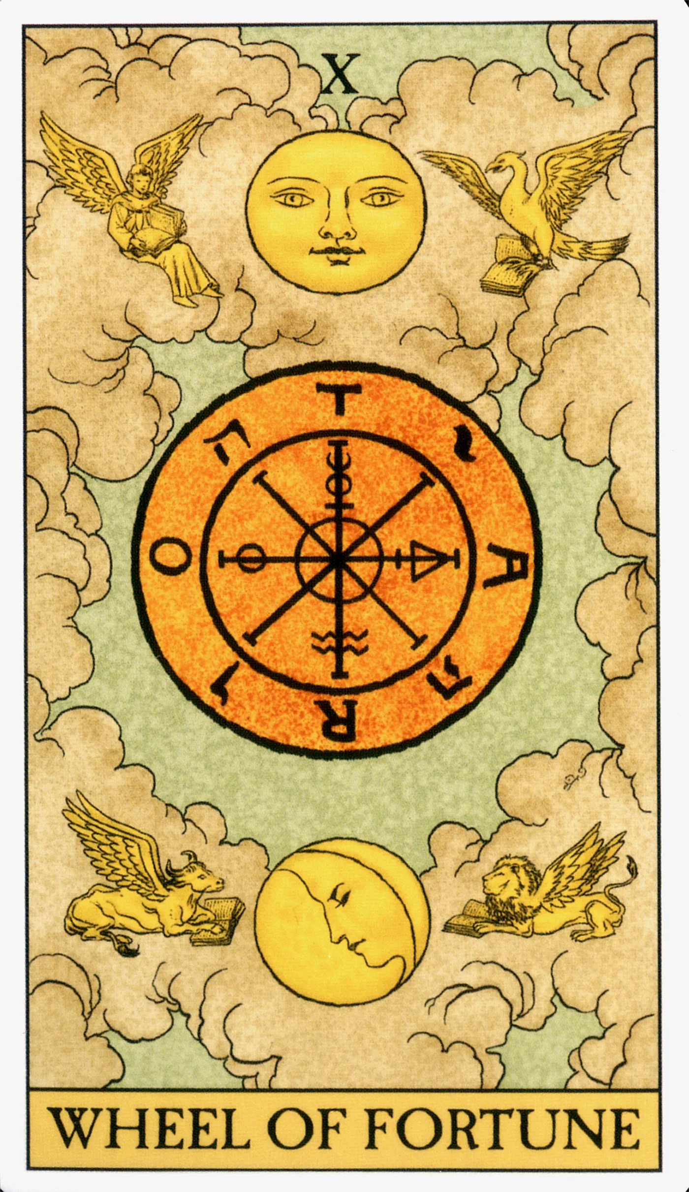 Wheel of Fortune card from the Before Tarot deck by Lo Scarabeo