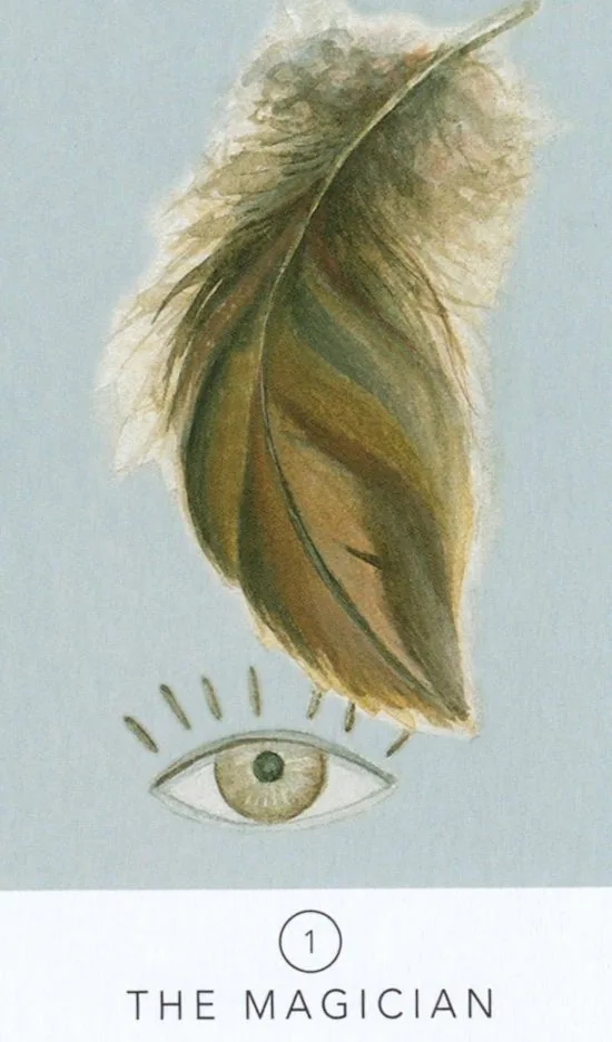 The Magician card from the White Sage Tarot deck