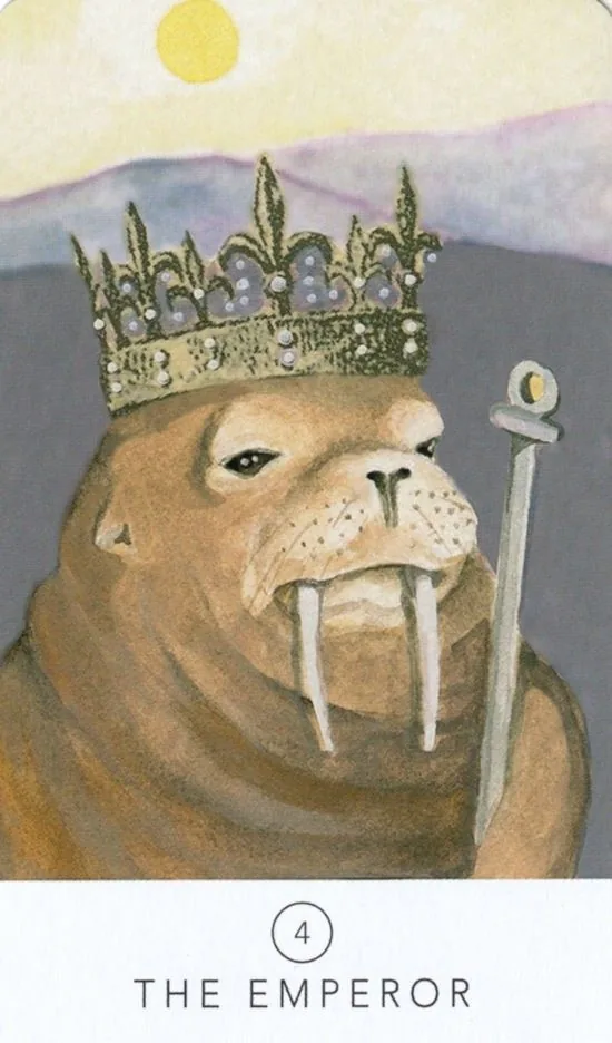 The Emperor card from the White Sage Tarot deck