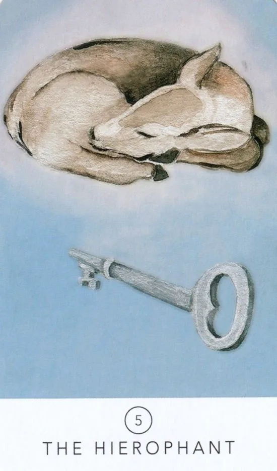 The Hierophant card from the White Sage Tarot deck