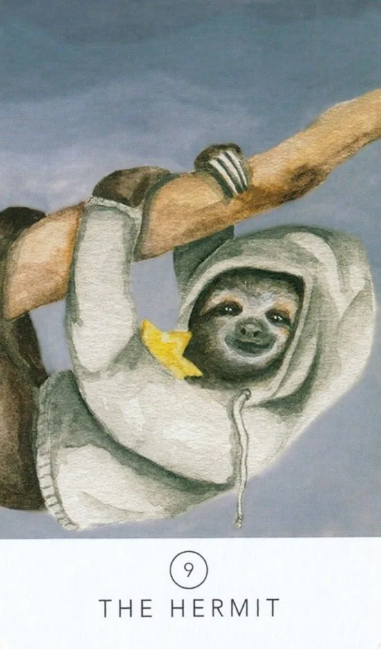 The Hermit card from the White Sage Tarot deck