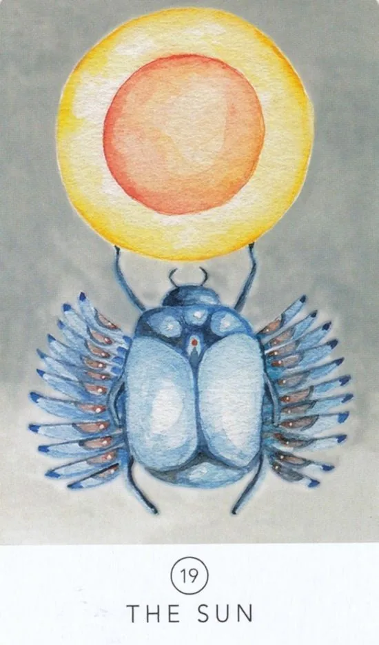 The Sun card from the White Sage Tarot deck