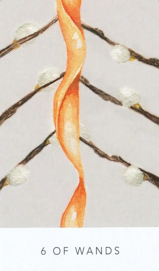 6 of Wands card from the White Sage Tarot deck