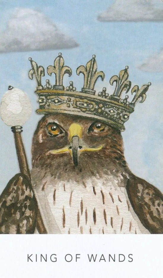 King of Wands card from the White Sage Tarot deck