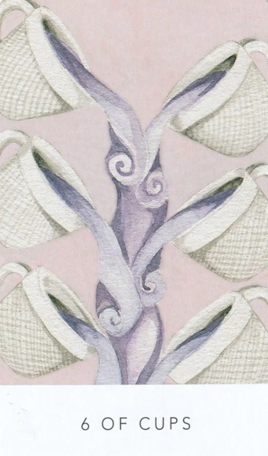 6 of Cups card from the White Sage Tarot deck