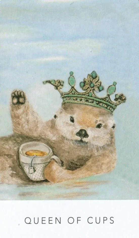 Queen of Cups card from the White Sage Tarot deck
