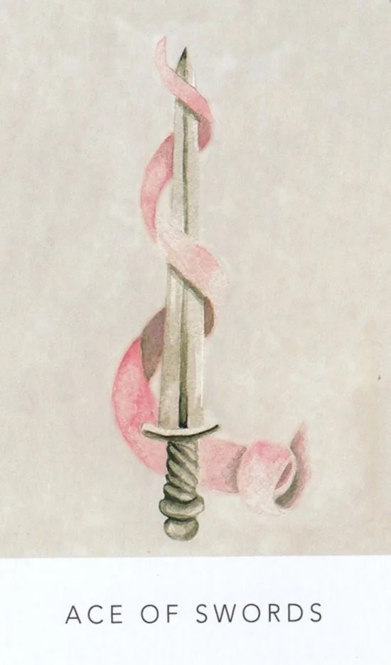 Ace of Swords card from the White Sage Tarot deck