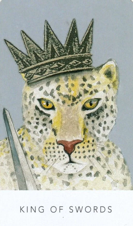 King of Swords card from the White Sage Tarot deck