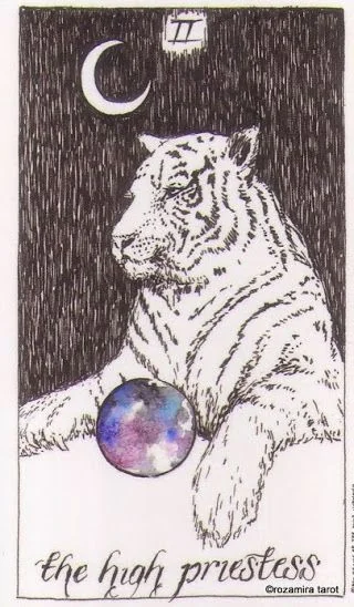The High Priestess card from the The Wild Unknown Tarot deck